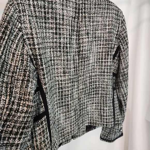 NWT $128 Express Womens Large Sparkle Long Sleeve Jacket with Zipper closure - Picture 5 of 16